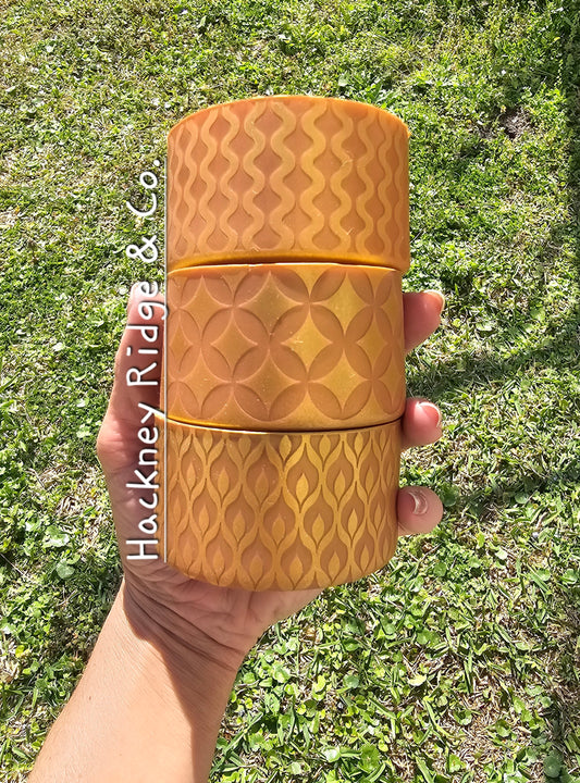 Gold Metallic Textured Silicone Boot for Tumbler